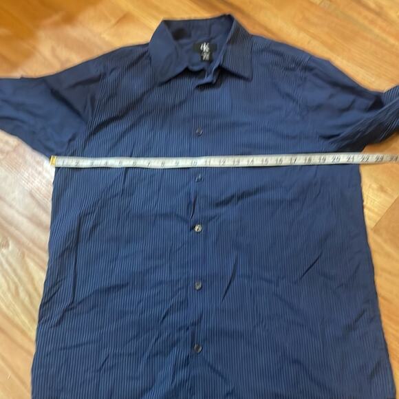 Calvin Klein blue striped dress shirt size medium button down - Picture 6 of 6